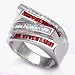 Cubic Zirconia Silver Man Ring - size 10
