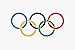 Olympic Flag 58mm Round Pin Badge