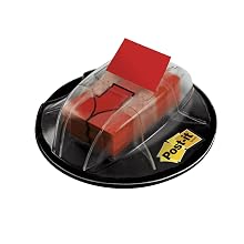 Post-it Arrow Flags Dispenser, Red, 1-Inch Wide, 200/Desk Grip Dispenser, 1-Dispenser/Pack