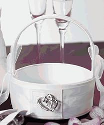 Weddingstar 7223 Classic Double Heart Flower Girl Basket- White