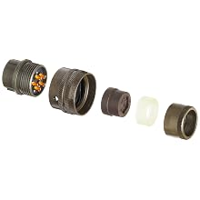 Amphenol Industrial PT06E-14-5S Circular Connector Socket, Environmental Resisting, Bayonet Coupling, Solder Termination, Straight Plug, 14-5 Insert Arrangement, 14 Shell Size, 5 Contacts