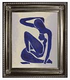 Art Reproduction Oil Painting - Matisse Paintings: Blue Nude II with Regency Silver Frame - Silver Finish - Standard 20x24 - Hand Painted Framed Canvas Art