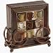 Coffee Cups - 4 Coasters with Bronze Scroll Coaster Holder