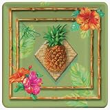 Creative Converting Tahiti Tropics 10 Inch Square Banquet Plate - 96 Count