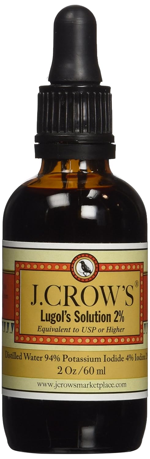 Amazon.com: J.CROW'S® Lugol's Iodine Solution(2 oz.) Twin Pack(2 ... Amazon.com: J.CROW'S® Lugol's Iodine Solution(2 oz.) Twin Pack(2 ...