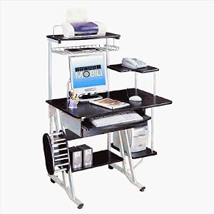 Techni Mobili Complete Upright  MDF Computer Desk, Espresso, 39