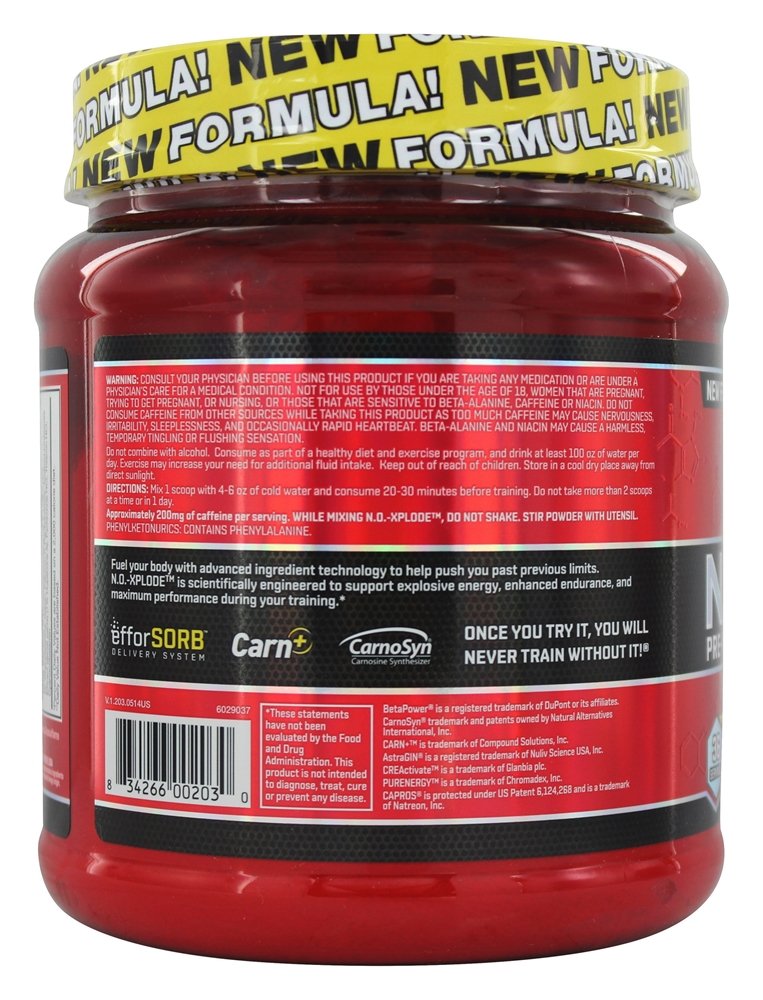 Amazon.com: BSN - N.O.-Xplode Pre-Workout Igniter Bonus Size Blue ...