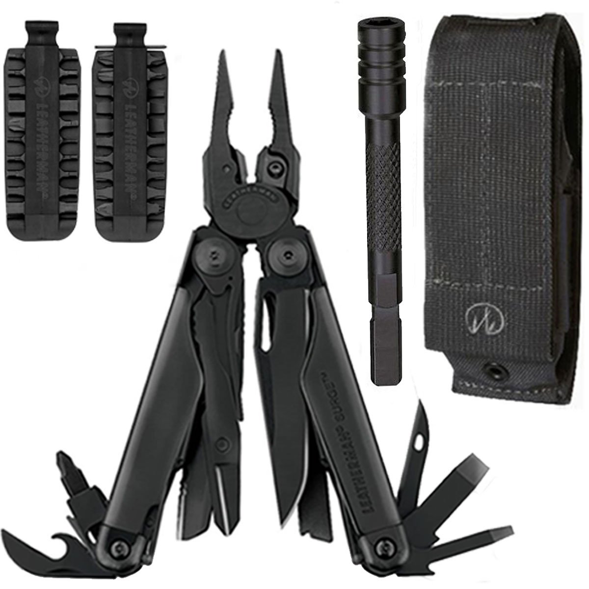  Leatherman Surge Multitool Black Oxide With Molle Sheath Includes a