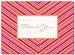 Red Chevron Stripes Thank You Note Card & Envelope 24 sets