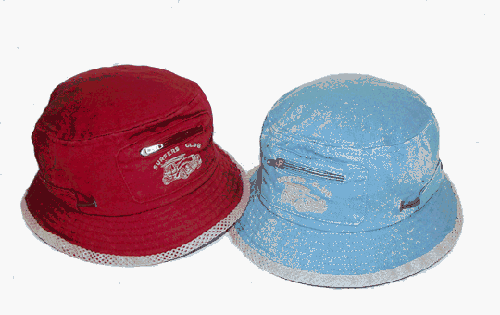 Kid's Surfer Club Bucket Hat with Zippered Pocket by Dorfman Pacific