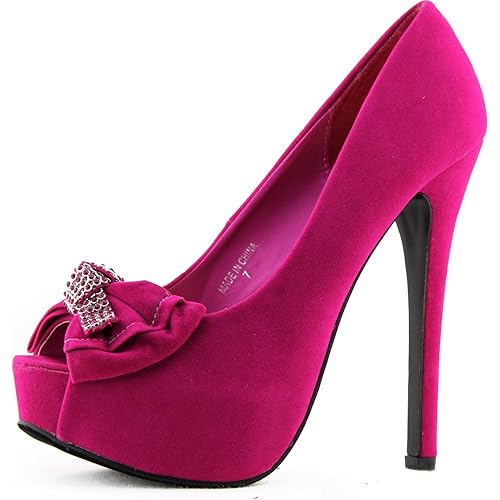 Womens Pumps Platform Open Peep Toe Stilettos High Heels Ribbon Accent Butterfly Dress Fashion Shoes