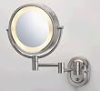 SeeAll 8 Satin Nickel Finish Dual Sided Surround Light Wall Mount Makeup Mirror (Hardwired Model Only)