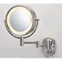 SeeAll 8" Satin Nickel Finish Dual Sided Surround Light Wall Mount Makeup Mirror (Hardwired Model Only)