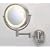 Hardwire 8" Satin Nickel Finish Dual Sided Surround Light Wall Mount Makeup Mirror