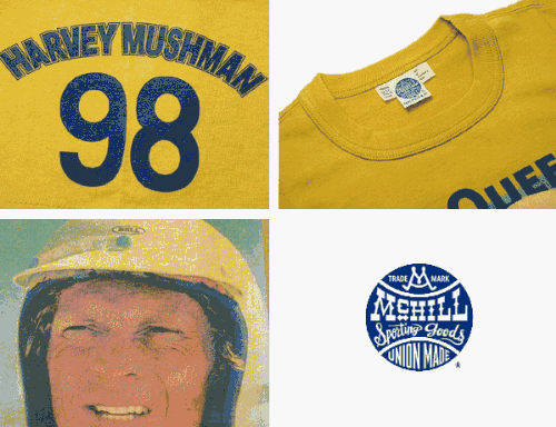 トイズマッコイ Ｔシャツ　“HARVEY MUSHMAN 98”スティーブ・マックイーン BUCO S