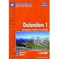 Hikeline Dolomiten 01. 1 : 50 000: Rosengarten, Latemar, Val di Fassa
