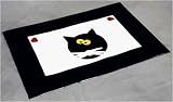 Melia Canvas Pet Placemat- Funny Cat Face Design - SMALL