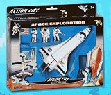 Daron Worldwide Trading Inc. Space Shuttle with Stand 3 Astronauts, American Flag and Kennedy Space Center Sign