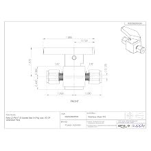 Parker 2Z-PR4-VT-SS Stainless Steel 316 Plug Valve, 1/8" CPI Compression Fitting