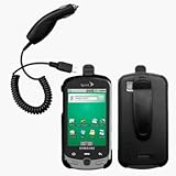 Holster Case w/ Ratcheting Belt Clip & Car Charger for Samsung Moment SPH-M ....