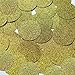Round Sequin 40mm Yellow Metallic Sparkle Glitter Texture Couture Paillettes