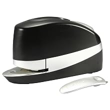 Stanley Bostitch Full Strip Electric Stapler with Staple Storage Extra Wide Paper Guide and AntiJam Mechanism, 20 Sheet Capacity (20SUITE-BLK)