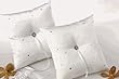 Scattered Pearls & Crystals Square Ring Pillow - White