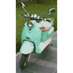 e-moto 2000 Watt Retro Electric Moped Scooter