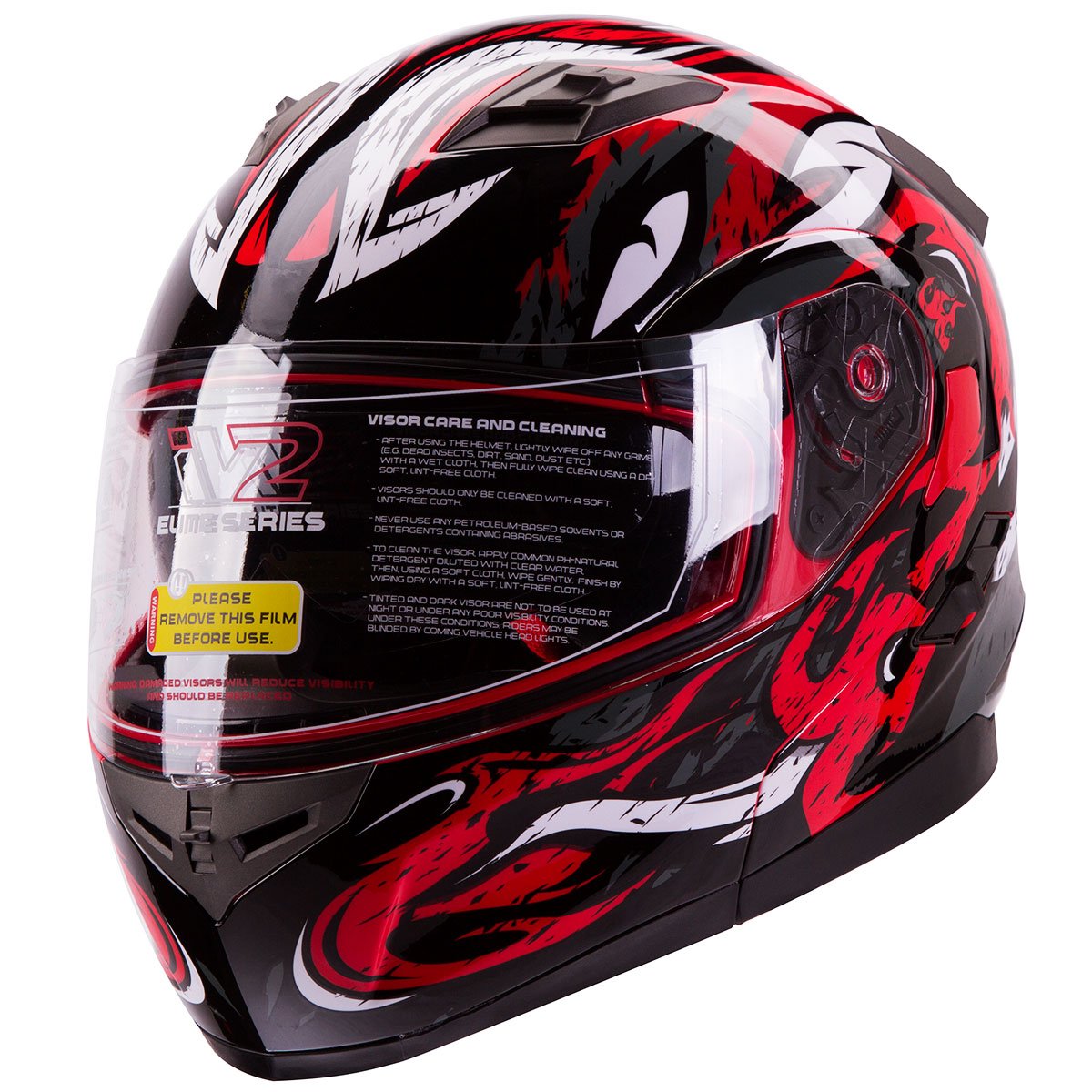 VIPER Modular Dual Visor Motorcycle / Snowmobile Helmet DOT Approved (IV2 Model