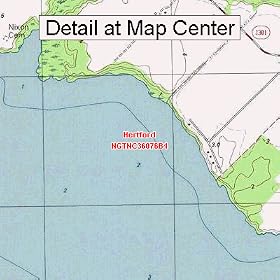 USGS Topographic Quadrangle Map - Hertford, North Carolina (Folded/Waterproof)