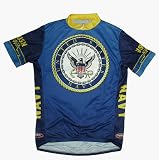 Primal Wear Men's US Navy Military Short Sleeve Cycling Jersey - USN6JER