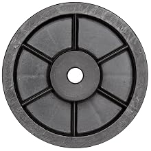 Timing Belt Pulley, 0.200" Pitch, 60 Grooves, 0.375" Bore Diameter, 3.800" Outside Diameter, Glass Filled Nylon, Single Flange