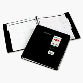 Five-Year Unruled Monthly Planner, 9 x 11, Black