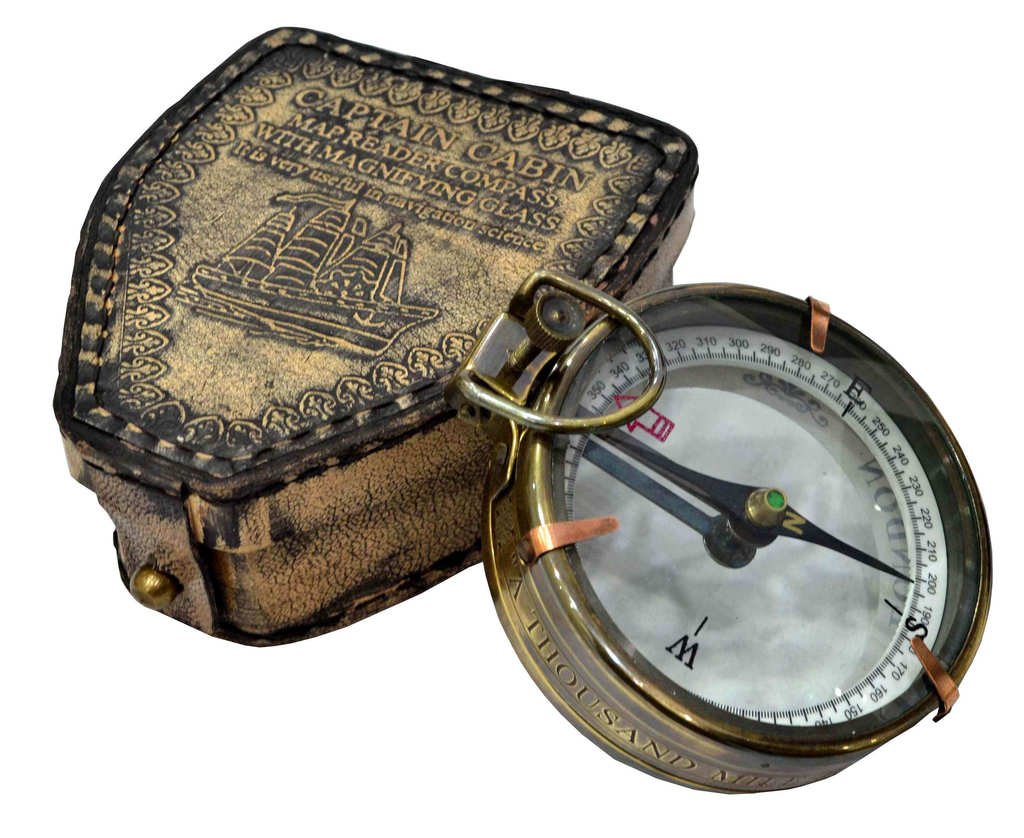 Brass Nautical Navigational Compass Ships Compass Map Compasses Desk
