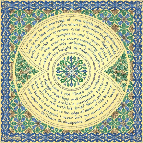 Shakespeare Marriage of Two Minds Sonnet Wooden Jigsaw Puzzle