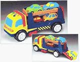 Auto Trailer With Lights, Sounds, And Four Little Cars Included -Affordable Gift for your Little One! Item #LMID-1273
