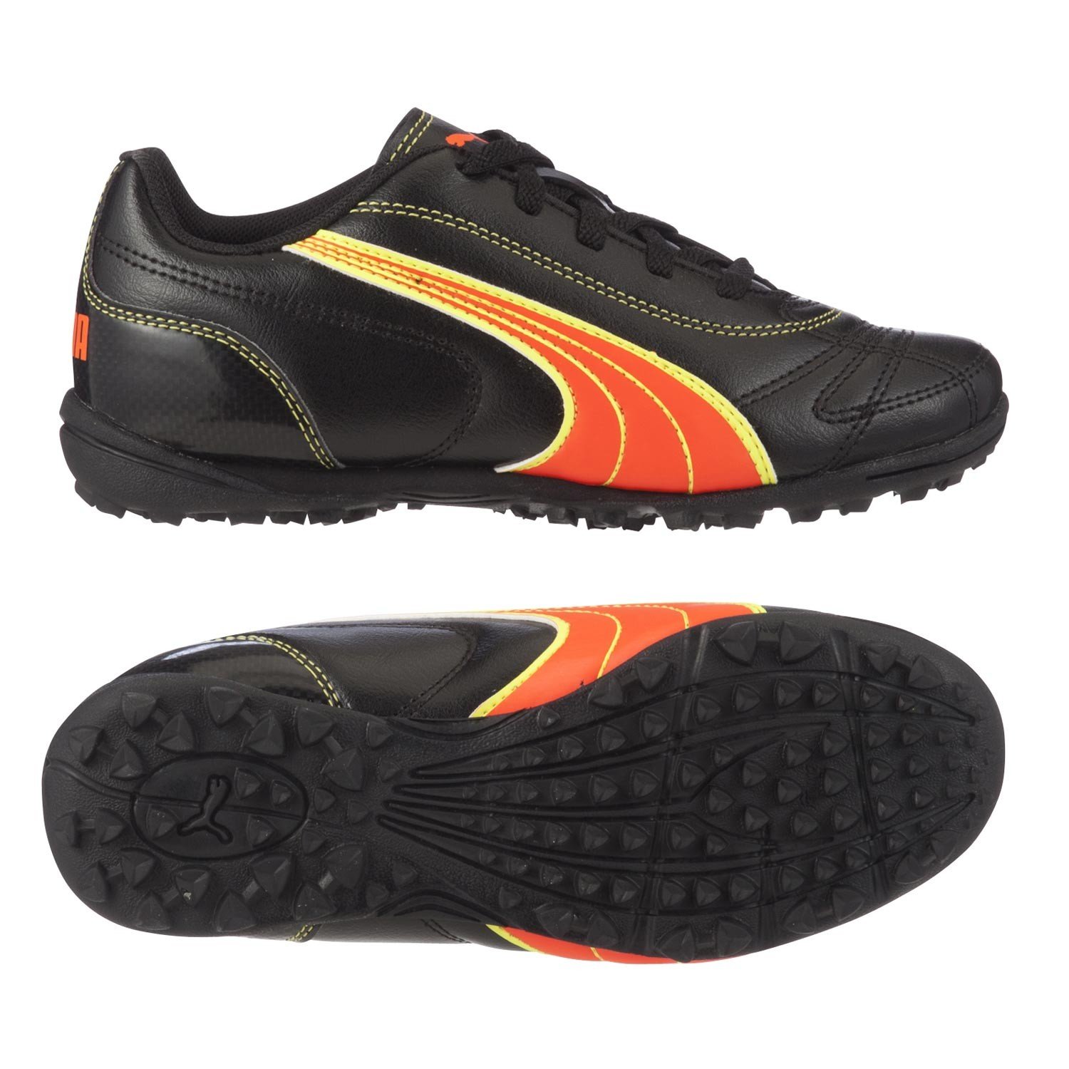 New Puma Kratero TT Mens Shoes lace up Astro Turf Black Football Boots Trainers eBay
