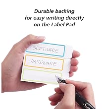 Avery Removable Label Pad, 1 x 3 Inches, Assorted Borders, 120 Labels (22014)