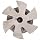 Niagara Cutter CCS150 Concave Radius Shank Type Cutter, High Speed Steel, Uncoated (Bright), Weldon Shank, 1" Cutter Diameter, 6 Flutes, 1/8" Radius, 0.625" Width