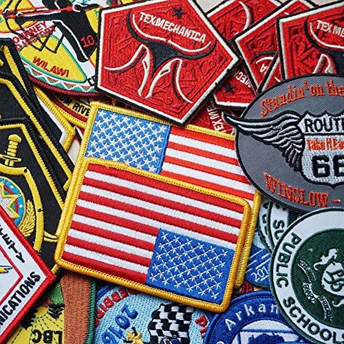 Tidy Patch 24pcs Random Assorted Sew-on Embroidered Patch Multiple Colorful Motif Applique