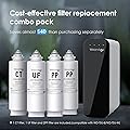 Waterdrop 2TSPP, TSUF, TSCT Under Sink Water Filter, Replacement for Waterdrop TSU Ultra-Filtration Under Sink Water Filter System