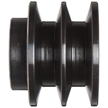 Martin Plain Bore FHP Sheave, 4L/5L or B Belt Section, 2 Grooves, 1/2" Bore, Class 30 Gray Cast Iron