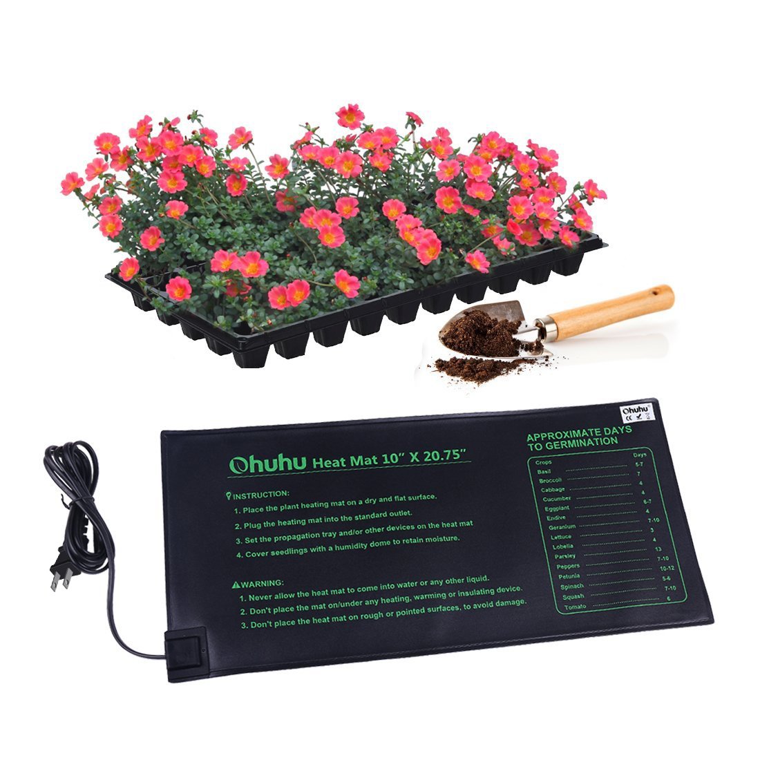 Plant Heating Mats, Ohuhu Seedling Heating Mat, IP67 Waterproof Plant