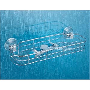Powerlock Suction Shelf in Polished Stainless Steel by InterDesign by 