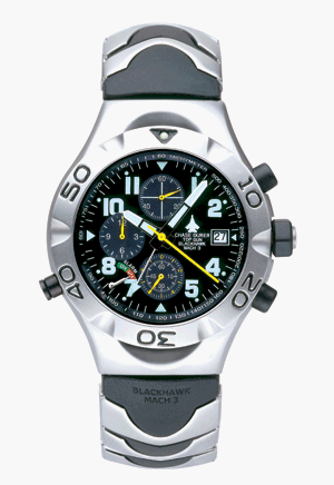 CHASE-DURER BLACKHAWK MACH 3 ALARM CHRONO WATCH BLACK DIAL 155.1BB2, Chase-Durer Watches, Mens Watches,Mens Chase-Durer Watches