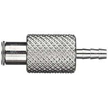 Female Luer Lock to Tube Nickel Plated Brass Tube ID 3/32" .105" Barb OD