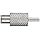 Female Luer Lock to Tube Nickel Plated Brass Tube ID 3/32" .105" Barb OD