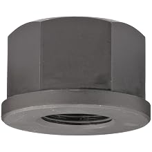 Carbon Steel Hex Nut, Black Oxide Finish, Grade 2, Right Hand Threads, Class 2B 1"-14 Threads, 1-1/4" Height, Made in US