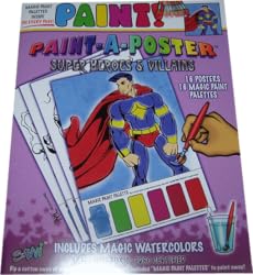 Paint A Poster Books Super Heroes And Villains