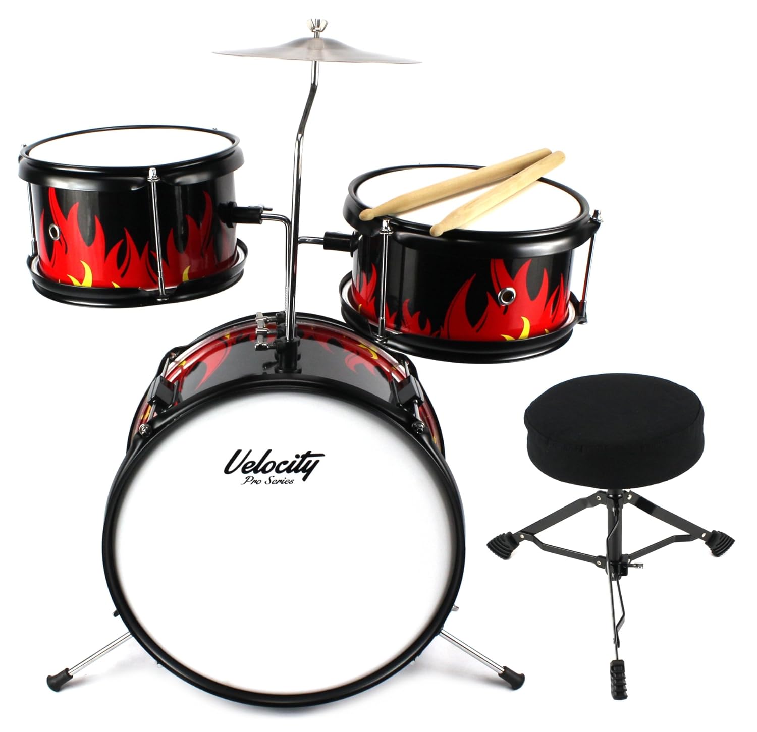 Velocity Pro Series Flaming Red 5 Piece Starter Beginner Children Kids